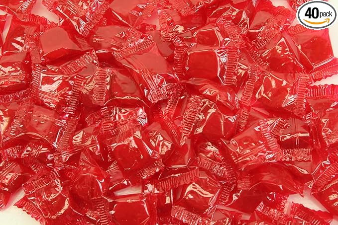 Planet Sweets Cinnamon Buttons Discs Hard Candy - 1.5 Pounds - Individually Wrapped Bulk Candies