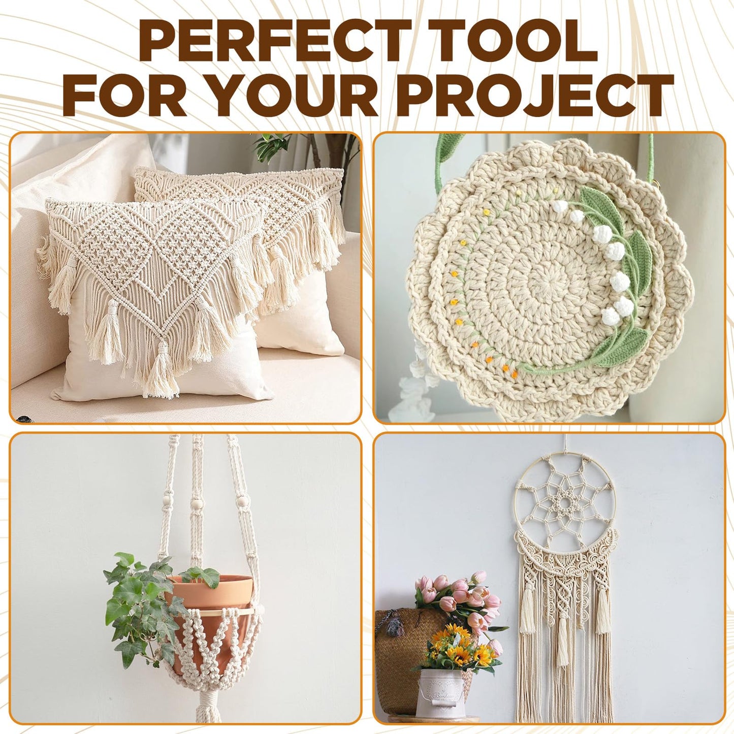 108 Pcs Macrame Supplies Include Macrame Board Metal Adjustable Holder with 100 T Shaped Pins Double Sided Grids Bracelet Making Board with Brush Scissor Ruler for Braiding Bracelet Creating