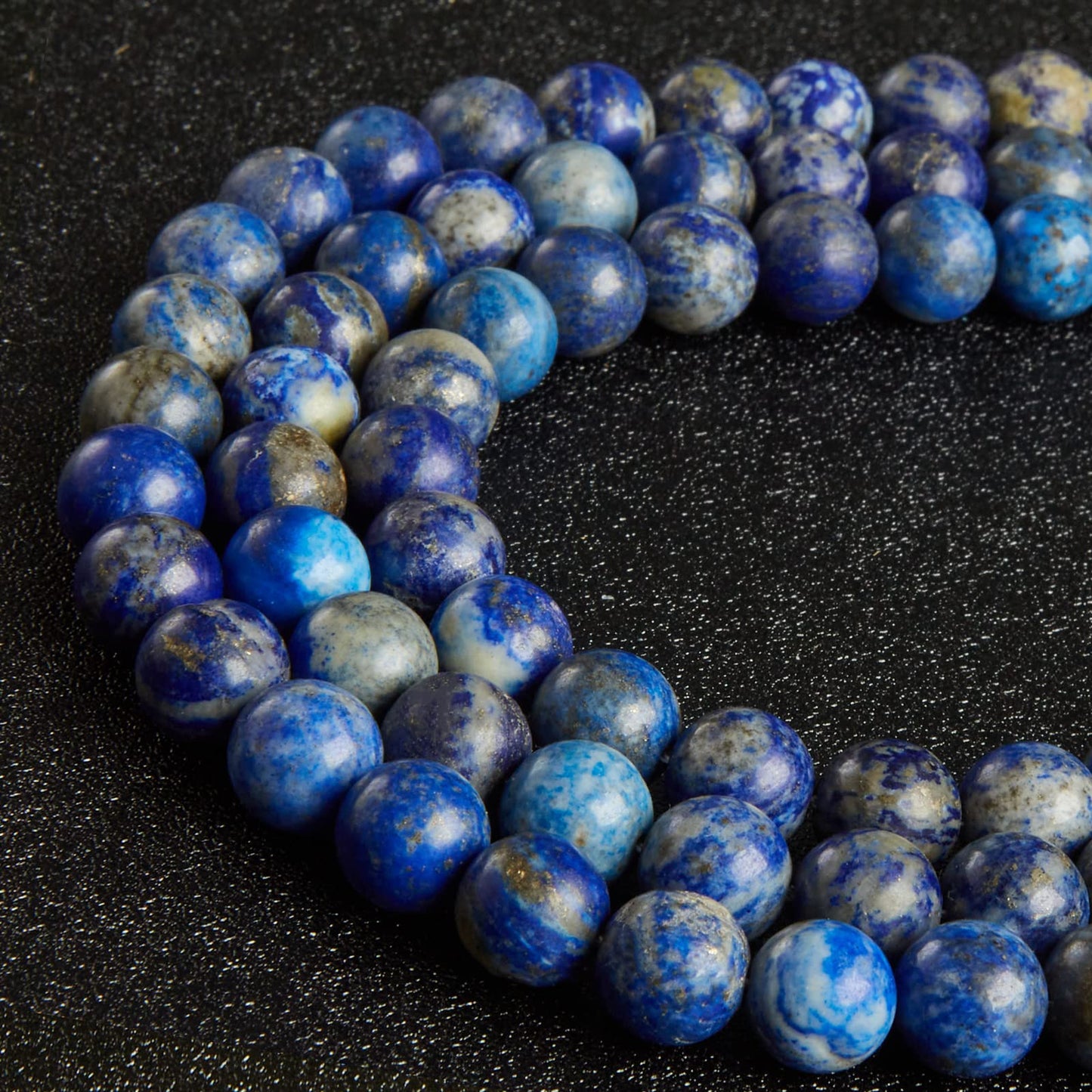 35pcs 10mm Natural Lapis Lazuli Beads Gemstone Beads Round Loose Beads for Jewelry Making