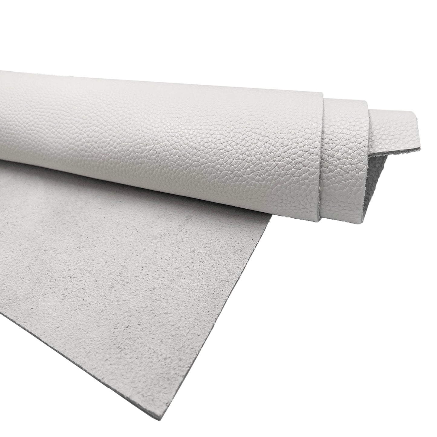Muse Craft Flawless 12''X11.5'' 4-5oz White Cow Leather Litchi Togo Pieces Square Cowhide Tooling Hide | Import A Grade