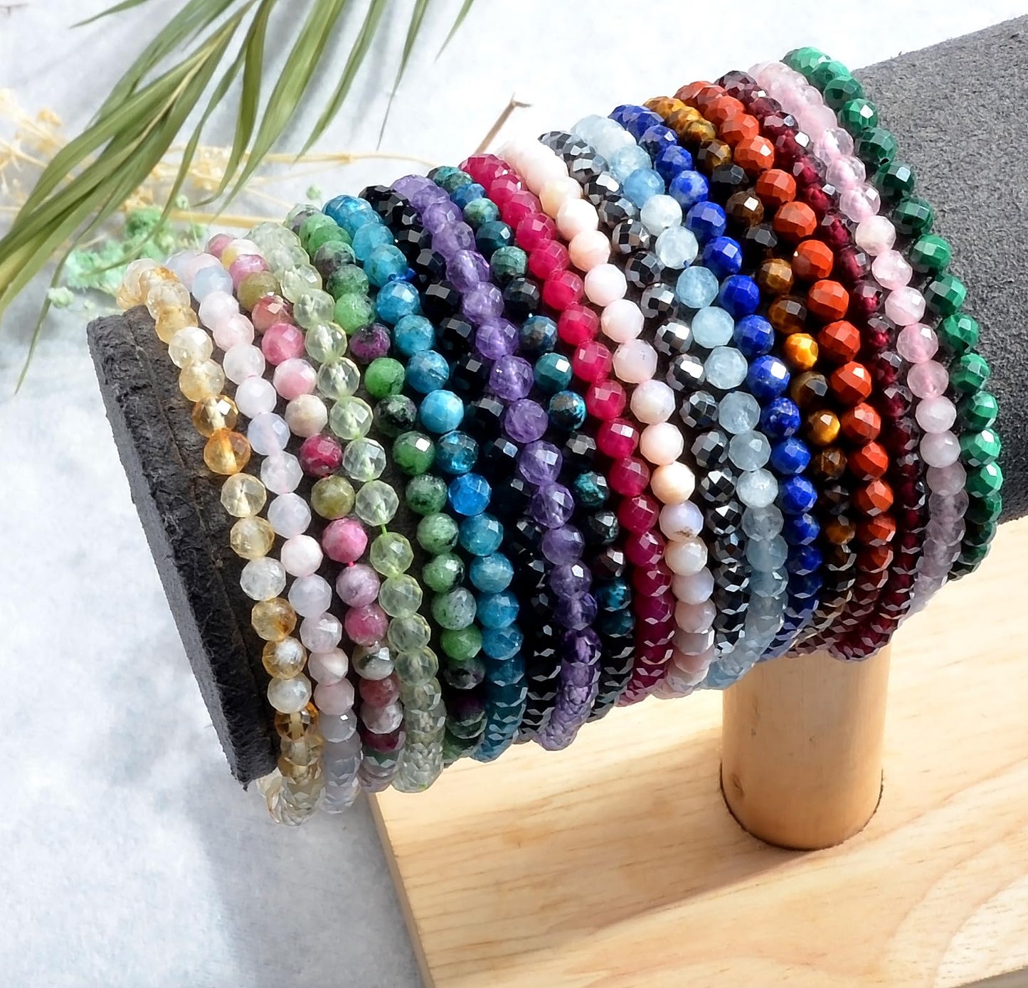 MASSIVE BEADS Natural Genuine Gemstone Beads Healing Crystal Chakra Reiki Jewelry Faceted Round Beads Bracelets (Ruby Jade, 3mm)