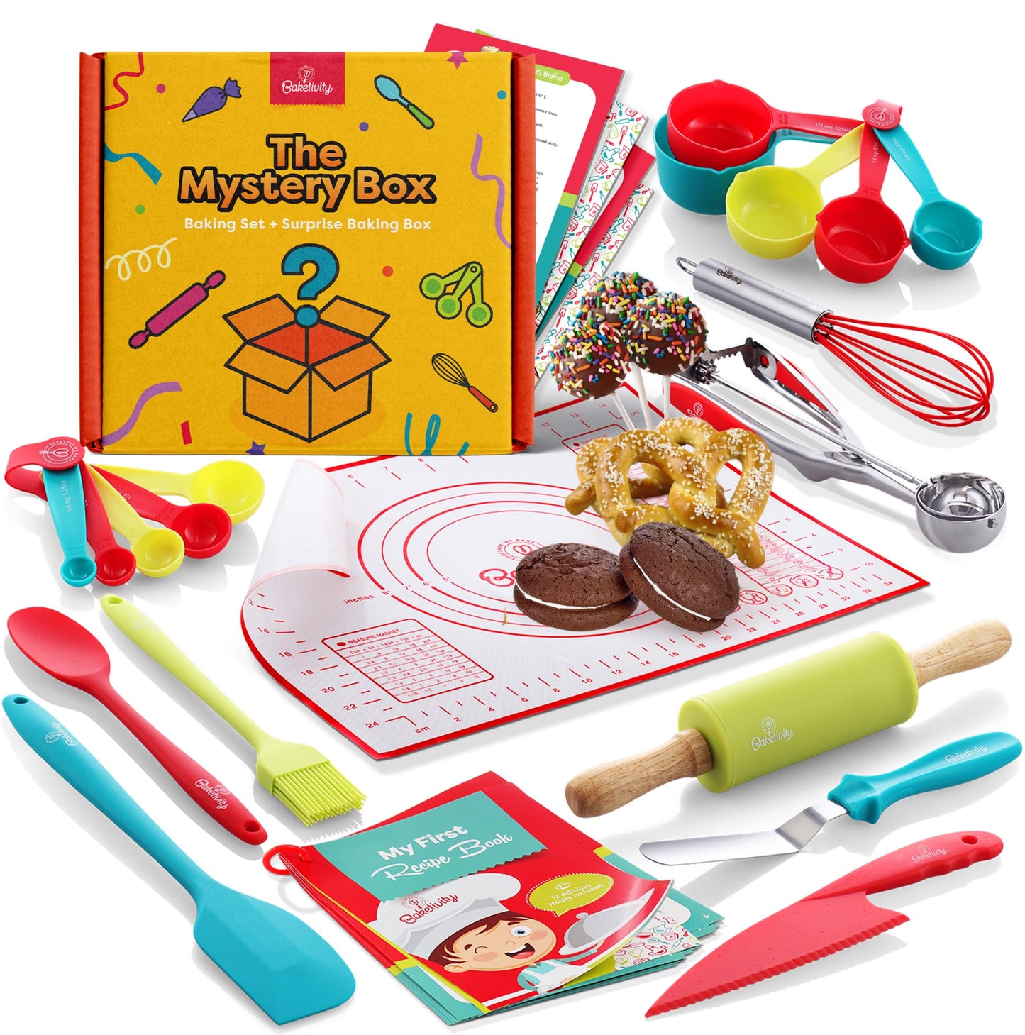Baketivity Mystery Box – Real Cooking Utensils for Children – Safe, Durable, and Fun Kitchen Accessories – Gift for Young Chefs