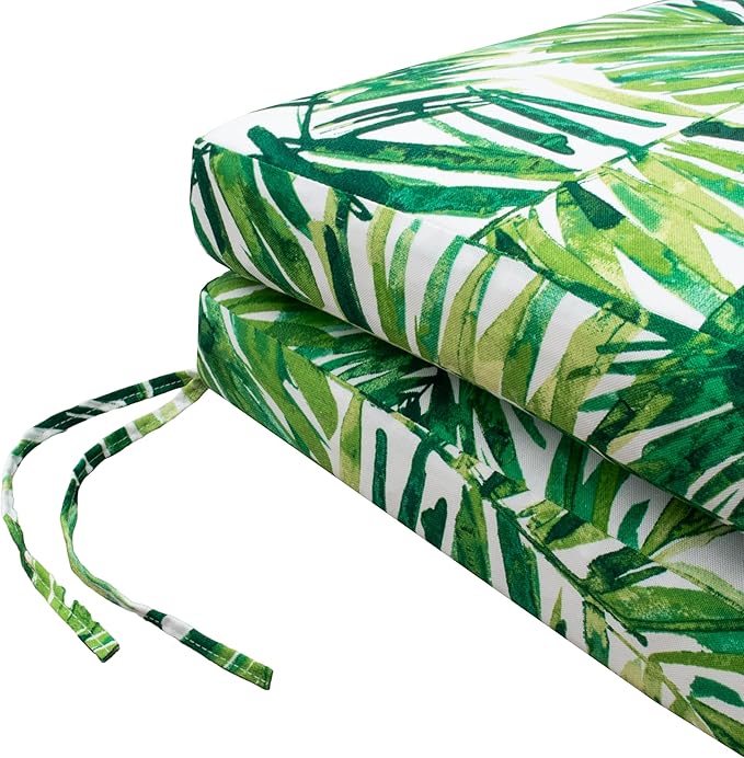 Tommy Bahama Chaise Cushion, 26" X 82" X 2.5", Coastal Palm Green Leaf