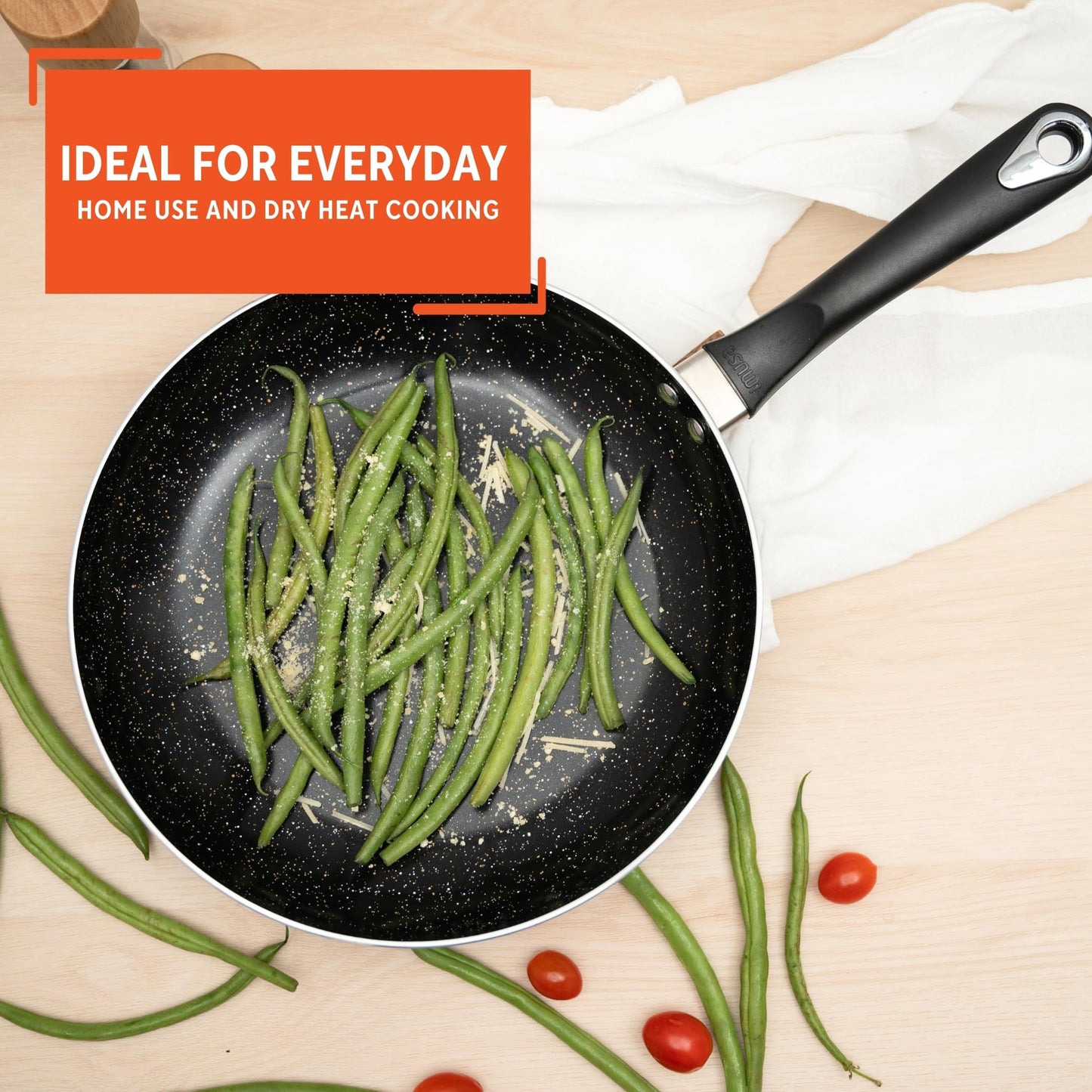 IMUSA 10” Bistro Ceramic Nonstick Fry Pan with Bakelite Handle