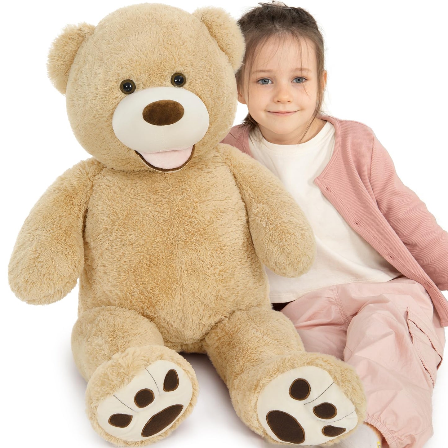 MaoGoLan Giant Teddy Bears Stuffed Animal, 39 inches Big Teddy Bear Plush Toy, Soft and Cuddly Teddy Bear Gift for Girlfriend,Children,Kids