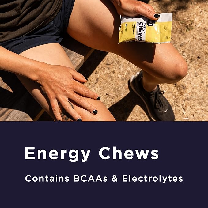 GU Energy Chews, Rainbow Mix Energy Gummies with Electrolytes, Vegan, Gluten-Free, Kosher, Caffeine Free, and Dairy-Free On-The-Go Energy for Any Workout, 12 Bags (24 Servings Total)