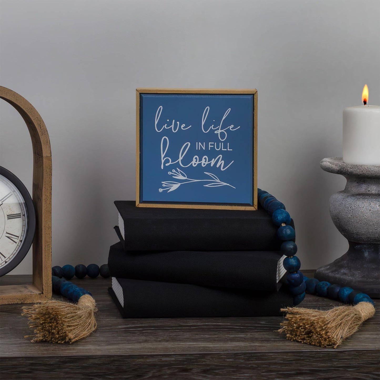 AuldHome Design Faux Book Stack (Black, Set of 3); Decorative Books for DIY Crafts and Home Decor