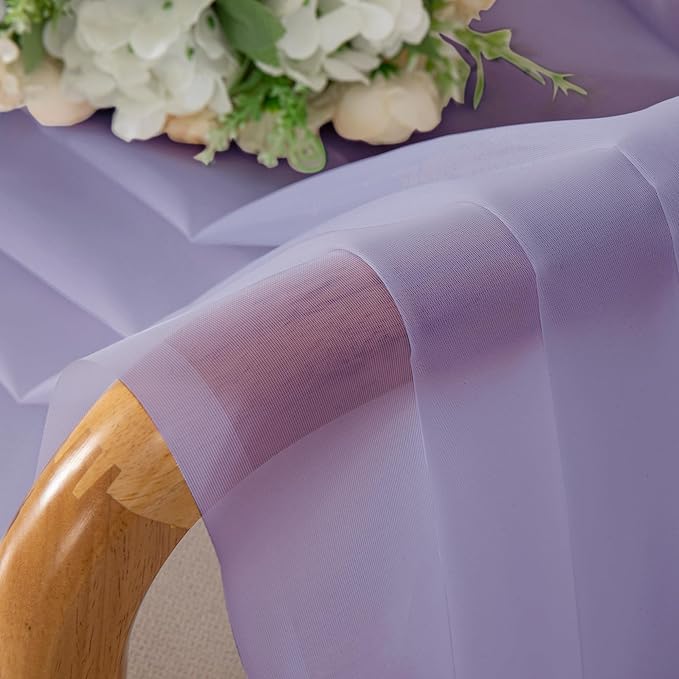 Lecloud Lavender Sheer Curtains 78 Inches Long 2 Panels Set, Light Filtering Solid Voile Drapes, Airy Privacy Window Decor Curtains with Rod Pocket for Living Room Girl's Bedroom, Each 42" W x 78" L