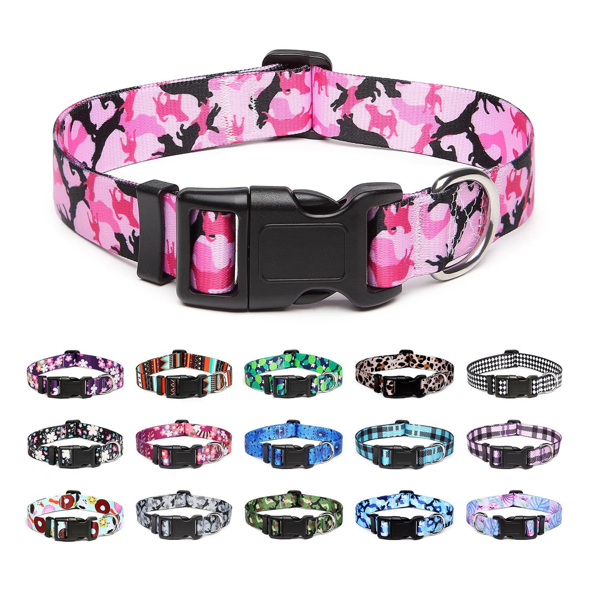 Mercano Adjustable Dog Collar - Special Design Patterns, Soft Nylon Comfortable Sturdy Pet Collar for Small Medium Large Dogs (XS, Tribal Red)