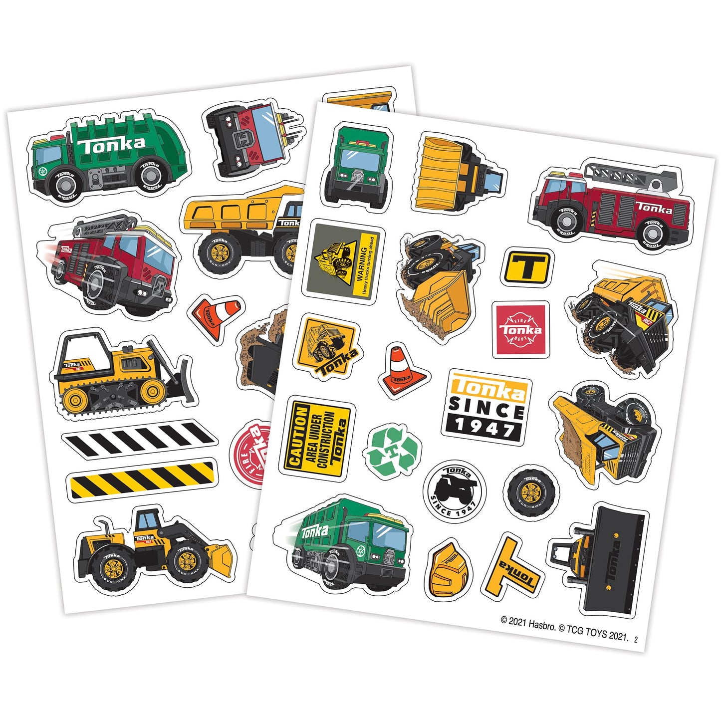 TCG Toys Tonka Magnetic Creations Tin with 40 Magnetic Play Pieces in Tin That Doubles As Storage Space, Multicolor