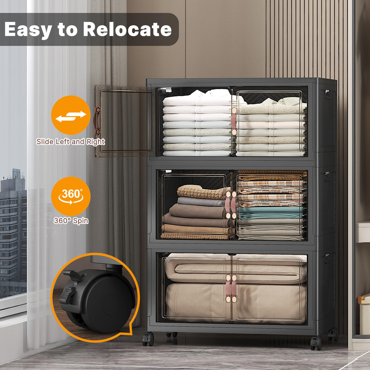 Stackable Storage Bins (3 Count)