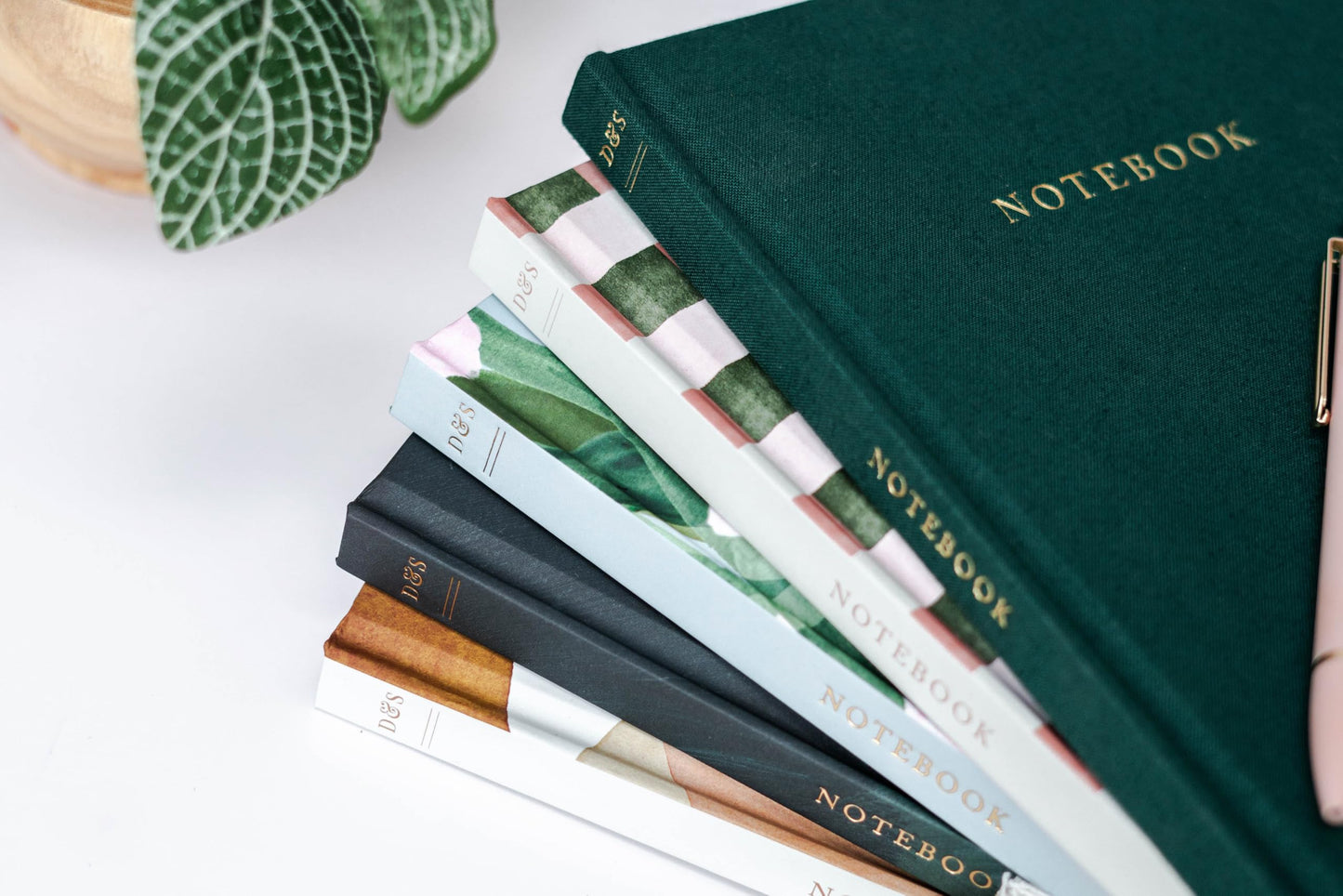 DUNCAN & STONE PAPER CO. Blank Journal Notebook (120 Pages) - Linen Bound Journaling Book for Writing Notes & More - Flat Lay Diary Journal – Giftable Lined Notebook Journals
