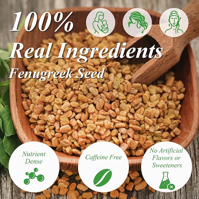 WT WEETEE Fenugreek Tea Bags 100 Count, 100% Natural Premium Whole Fenugreek Methi Seeds, Caffeine-free Nourishing Herbal, No Additives