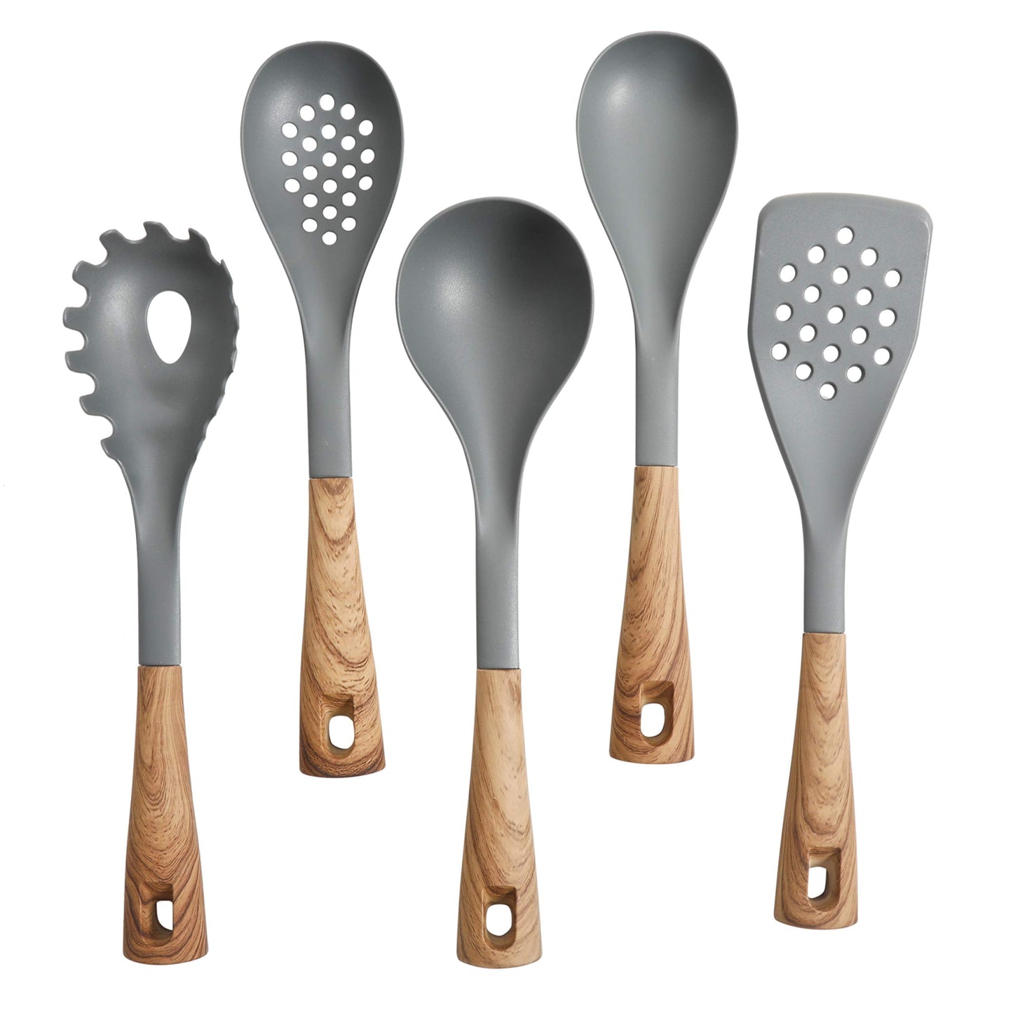 Oster Everwood 5-Piece Nylon Tools Set, Grey/Wood