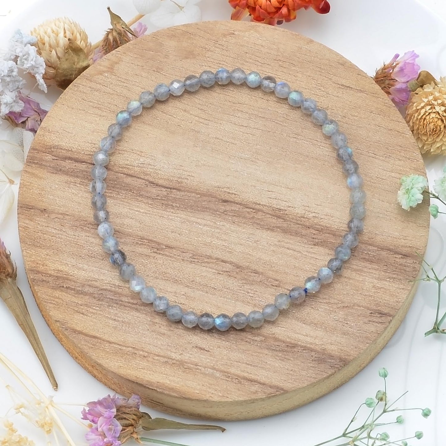 MASSIVE BEADS Natural Genuine Gemstone Beads Healing Crystal Chakra Reiki Jewelry Faceted Round Beads Bracelets (Labradorite, 3mm)
