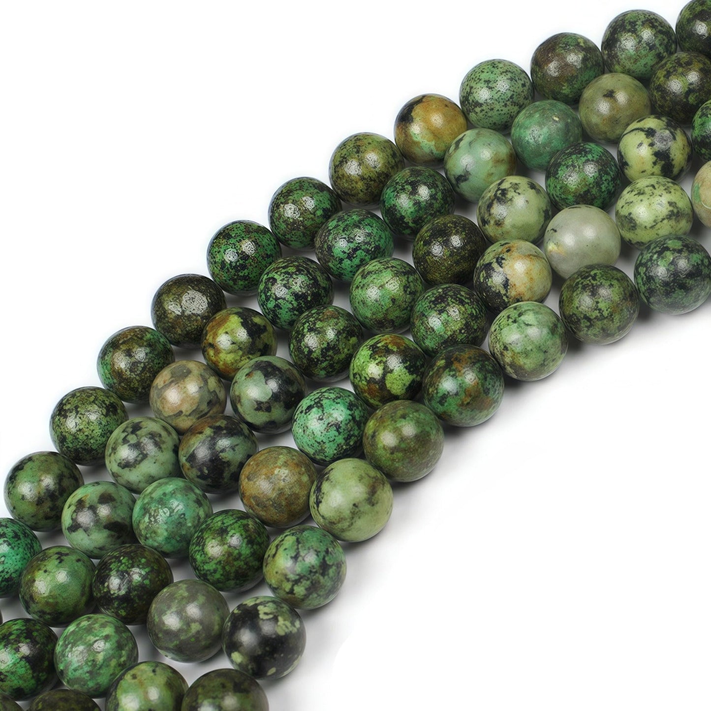 MJDCB Natural African Turquoise Beads Round Loose Stone Beads for Jewelry Making DIY Bracelet Necklace Accessory 15" (6mm)