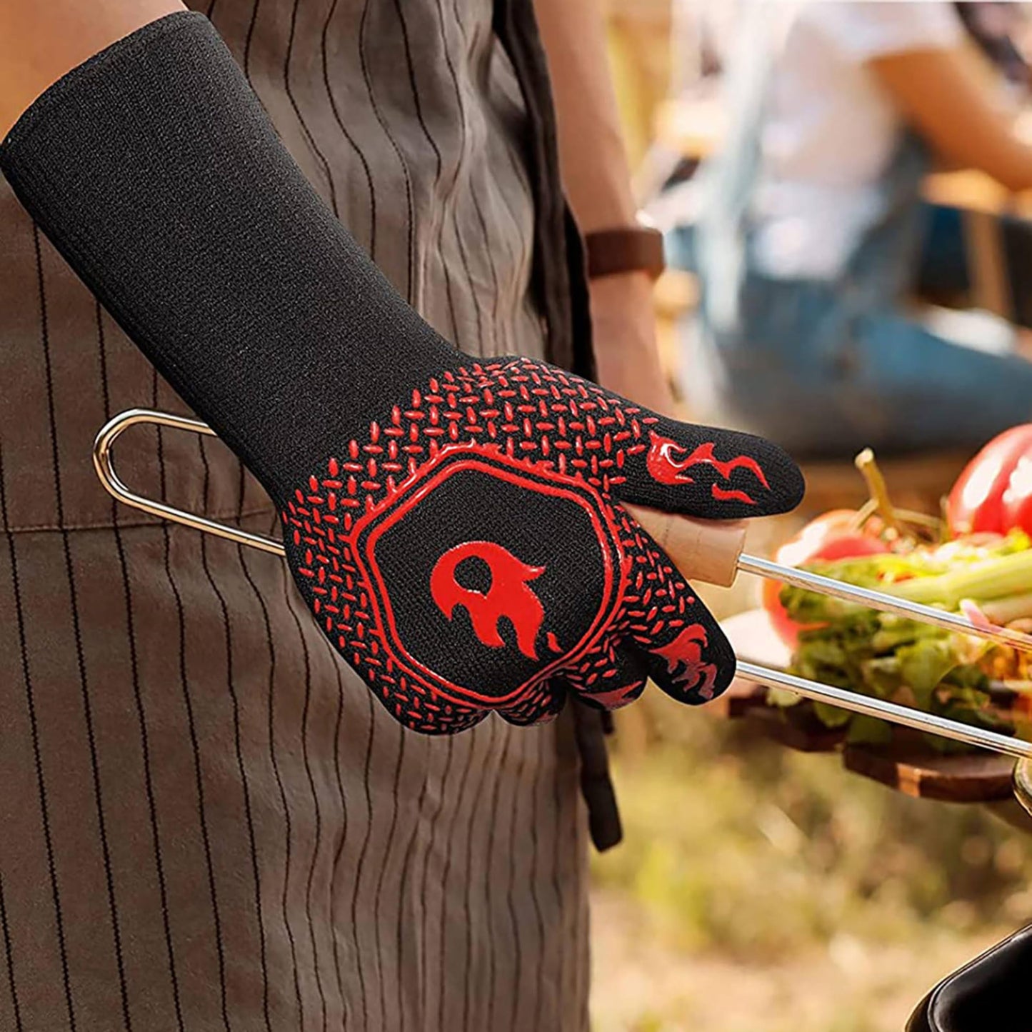 NCA - 5 piece BBQ Prep Tub, BBQ Blanket, Heat Resistant Grill Gloves (1472°F), Meat Claws | 21" Meat Resting Bag, Insulated Triple Layer | Foldable Cutting Board, Drain Plug | 2 pcs Chicken Shredder
