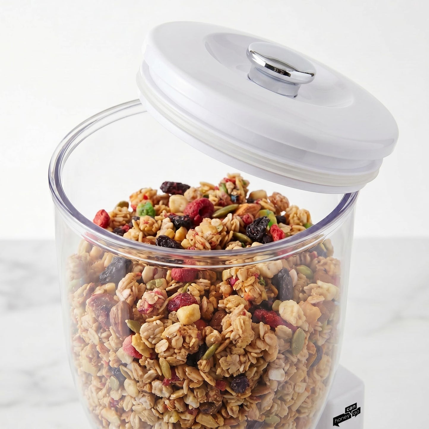 Zevro /GAT201C Indispensable Dry Food Dispenser, Dual Control, White/Chrome