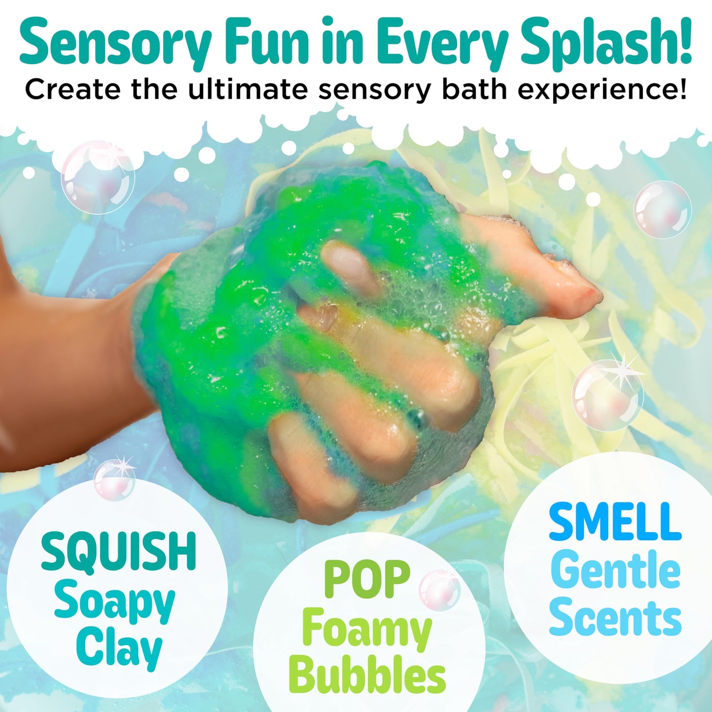 Creativity for Kids Soap Noodles Dragon’s Dinner Bath Set | Sensory Bath Toys for Kids | Mix, Layer & Play with Colorful Soap Noodles, Foamy Soap Sauce & Confetti (Ages 3+)