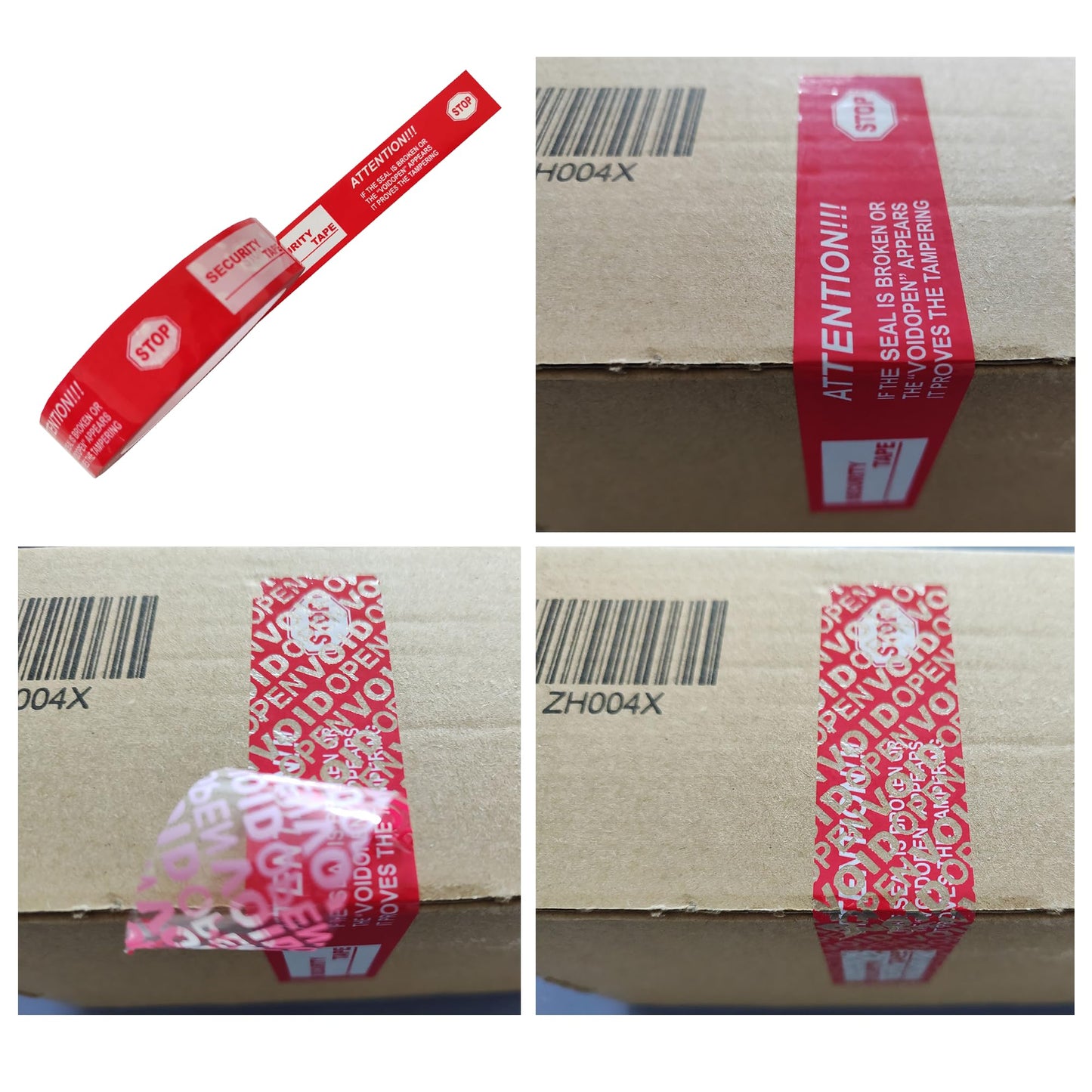 TSPC SECSEAL 2 Rolls,1" x55 Yards Total Transfer Tamper Evident Security Packing Tape Seals (Superior Tamper Proof with Thick Void Film)