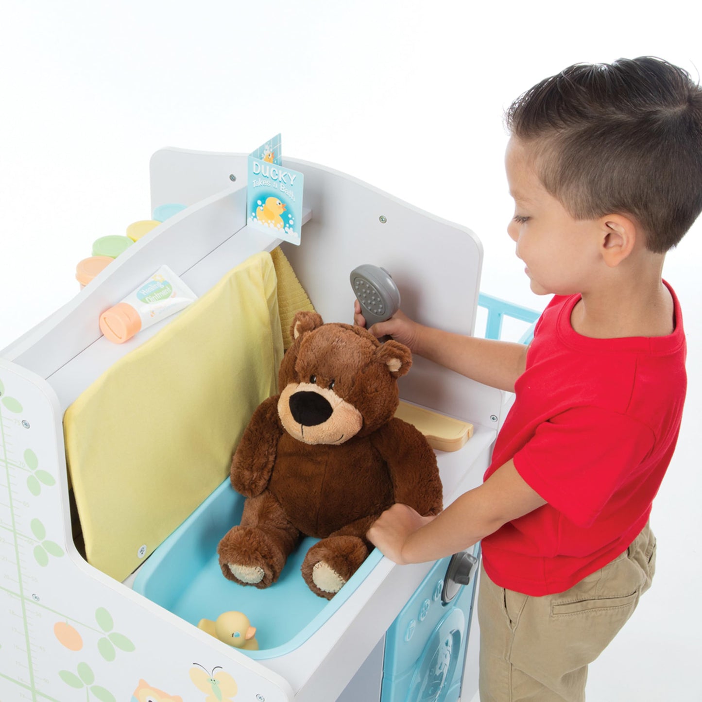 Melissa & Doug Mine to Love Baby Care Activity Center for Dolls - Kitchen, Nursery, Bathing-Changing