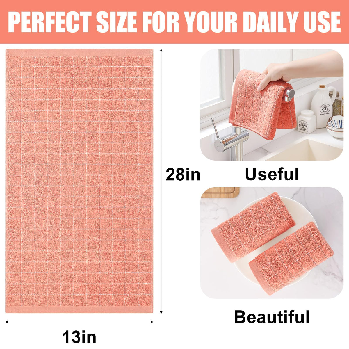 100% Cotton Terry Kitchen Towels (8 Count)