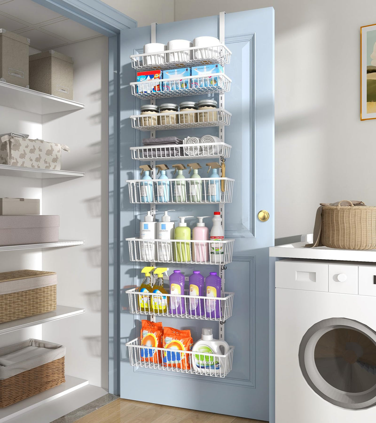 Over The Door Pantry Organizer (8 Count)