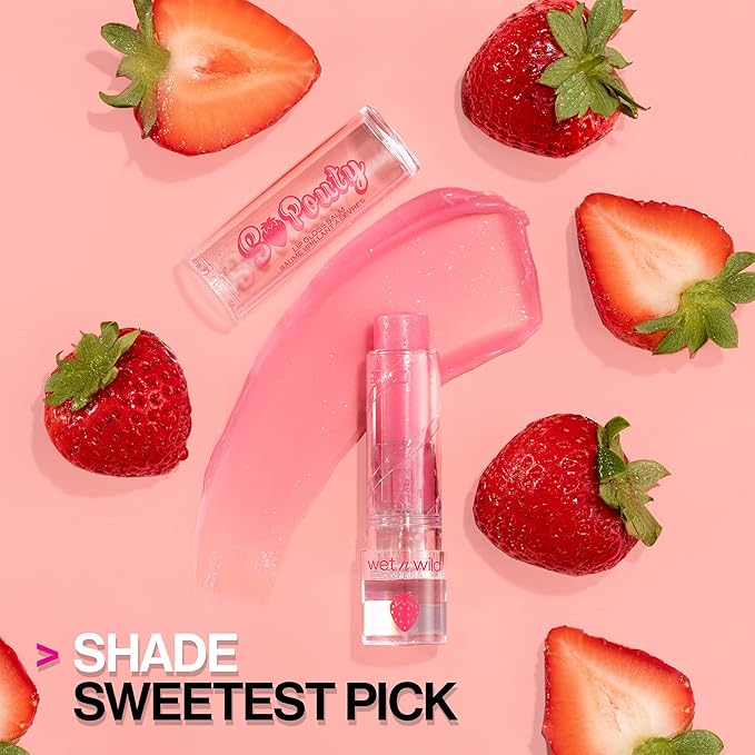 Tinted Lip Balm By Wet n Wild Perfect Pout So Pouty Lip Gloss Balm Pink Sweetest Pick (Pack of 3)