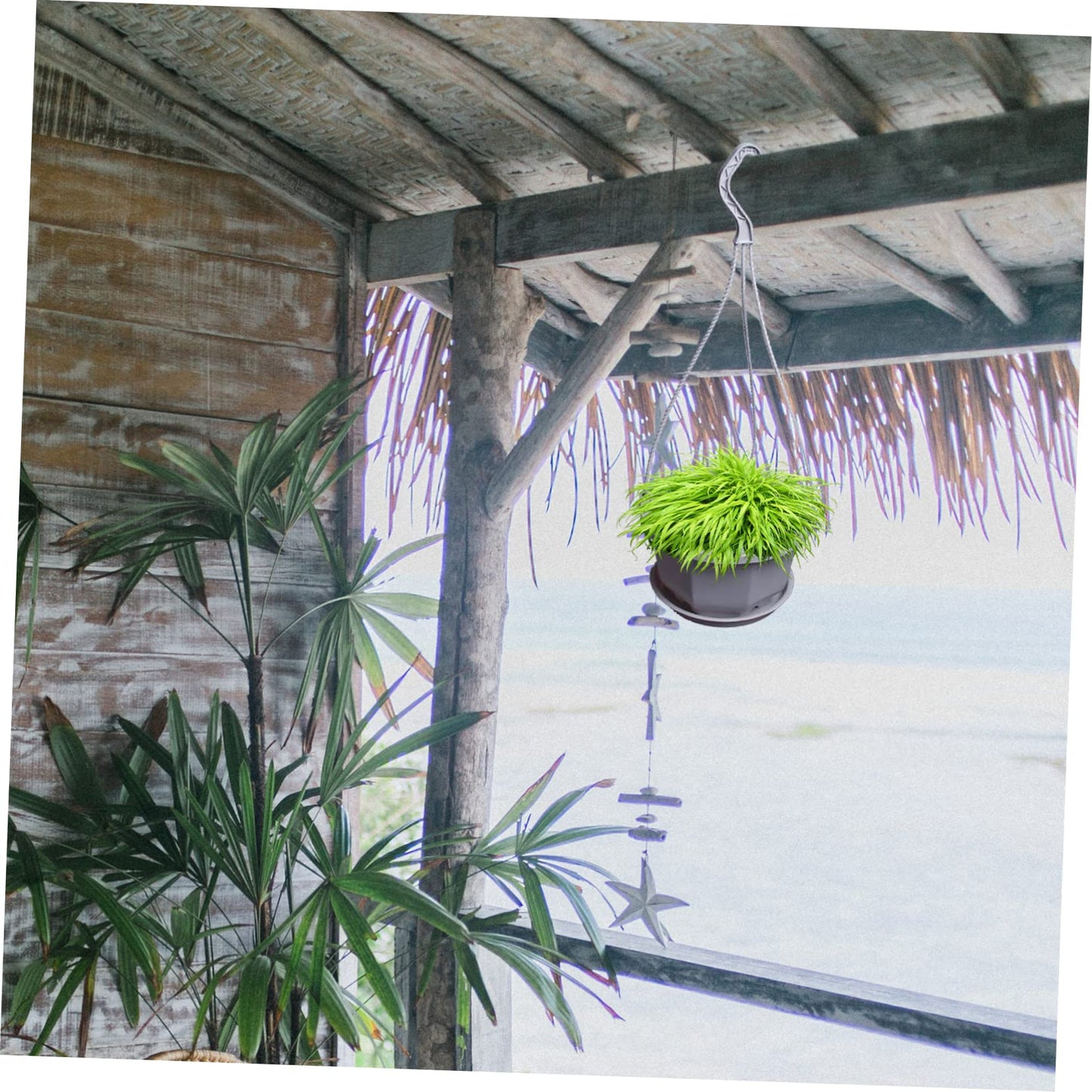 BESTonZON 60pcs Chlorophytum Hook Railing Planter Plant Wall Decor Indoor Plant Hanger