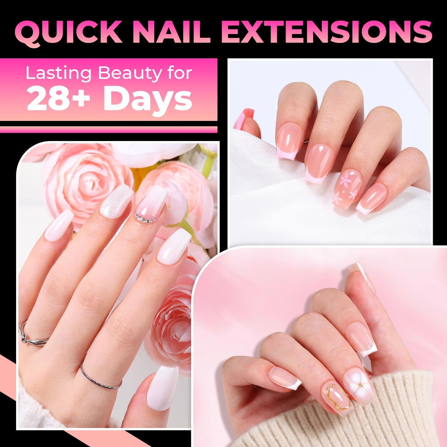 UNA GELLA Short Coffin Nails Tips: 510Pcs Soft Gel Nail Tips Coffin Acrylic Full Cover Short Coffin Press on Nails Pre-shaped Half Matte Clear False Nails For Nail Extensions Home DIY Salon 15 Sizes