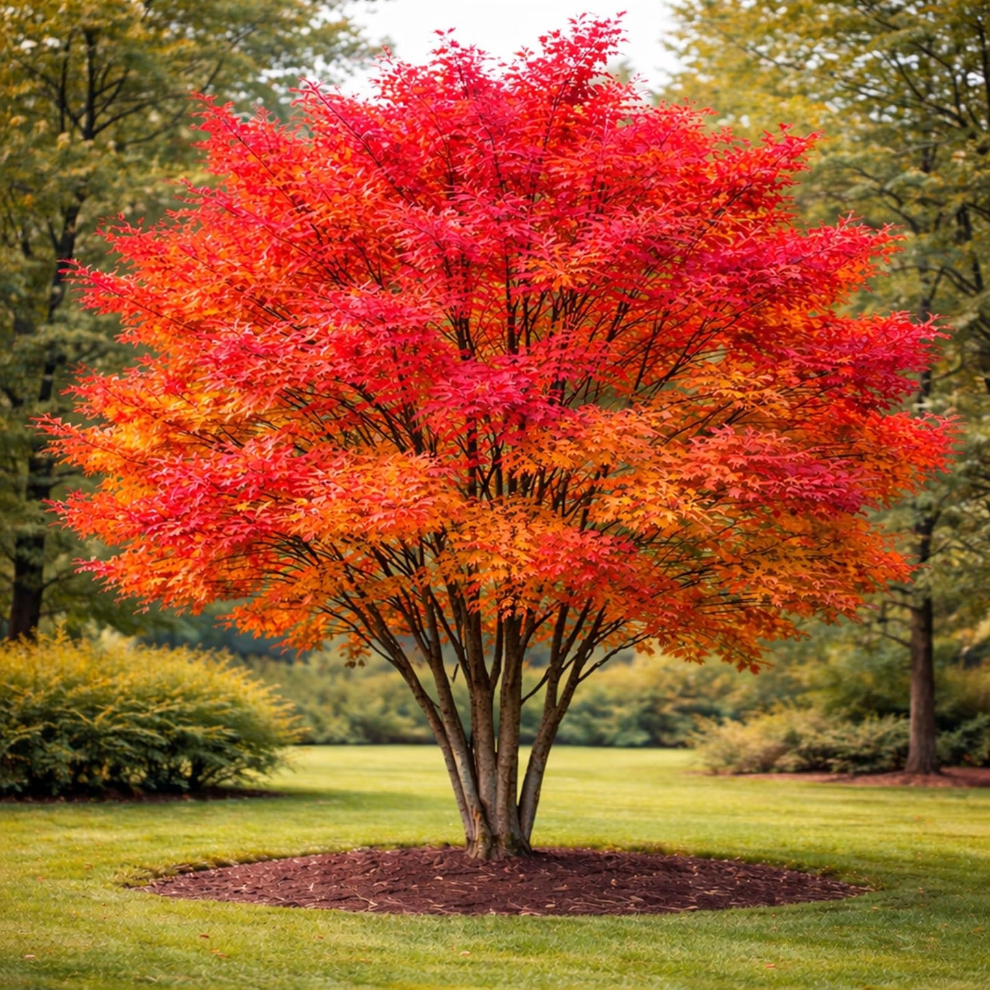 Amur Maple Tree Live Plants (Acer ginnala) – Brilliant Red Fall Foliage – Hardy Ornamental Landscape Tree – Fast Growing Compact Maple – Well Rooted Starter Sapling (1 Tree)