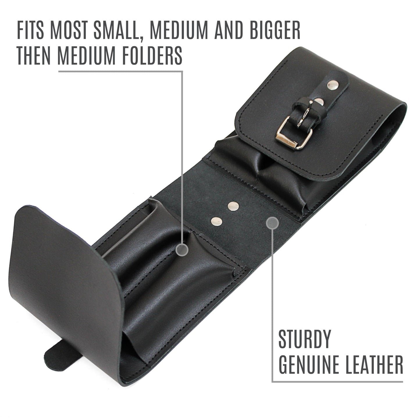 Leather Folding Knife Display Case Organizer for 4 Pocket Knives Case, Folding Knives Storage Holder, Knives Collection Pouch Bag VB4BL
