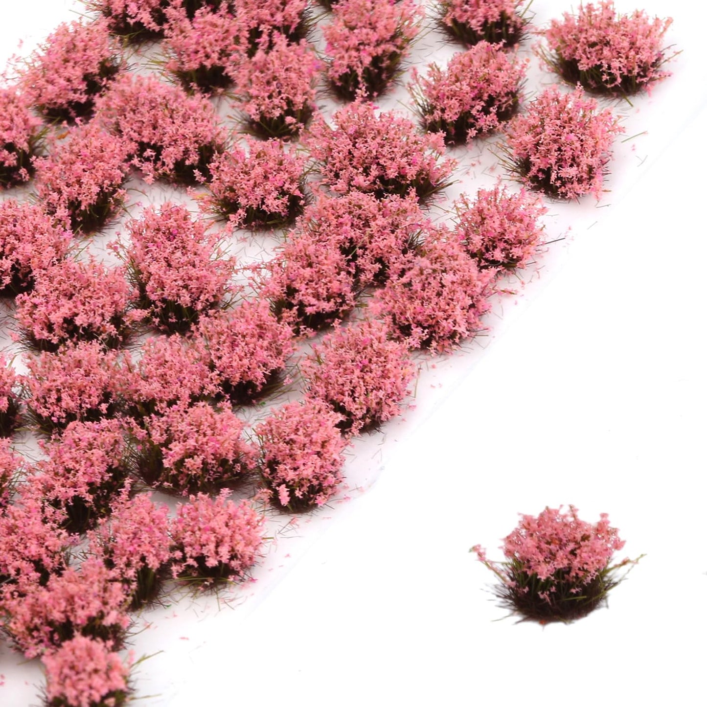Zylopa 53pcs 5mm Miniature Flowers: Irregular Flower Clusters, Static Micro Plants Suitable for DIY Craft Projects, Railway Model Layouts, Simulated Grass Areas, Three-Dimensional Model (76-891)