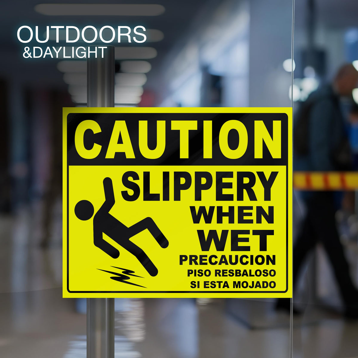 Caution Slippery When Wet Stickers (2 Count)