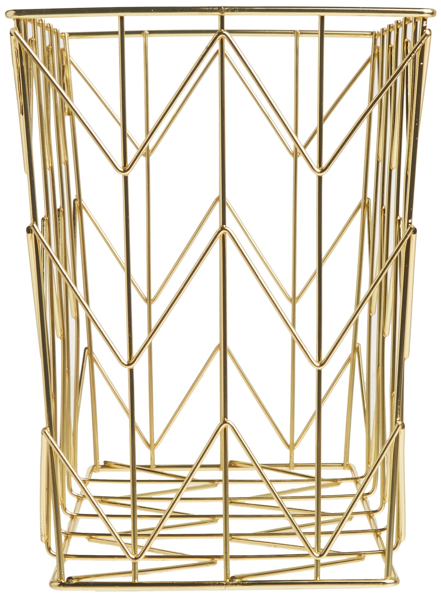 U Brands Desktop Hanging File Organizer, Gold Wire Metal Letter Size File Holder, Steel Wire Document & Folder Organizer for Office Desk, Home, Classroom