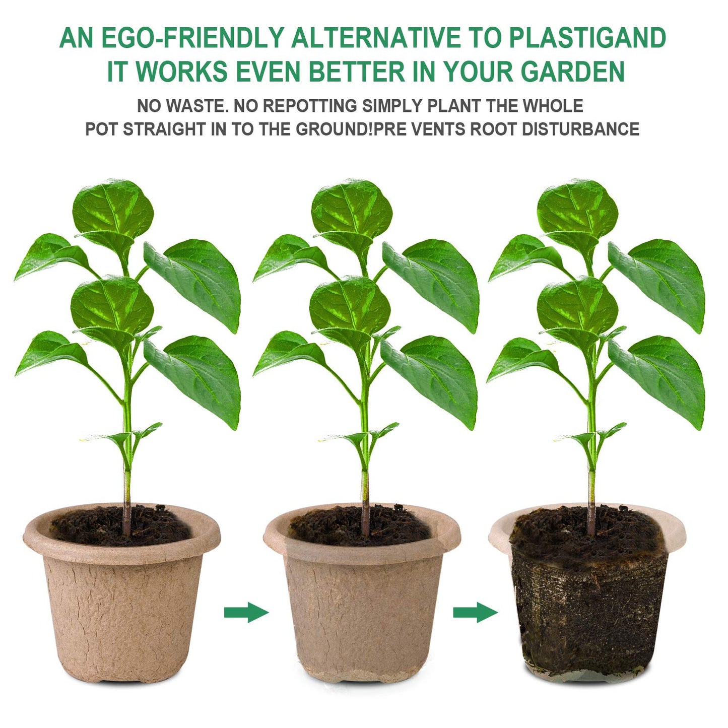 ANGTUO 30 Pcs Peat Pots for Seedlings, 4.33 inch Biodegradable Seed Nursery Pot with Drainage Holes, Seedling Pots Include 20 Labels