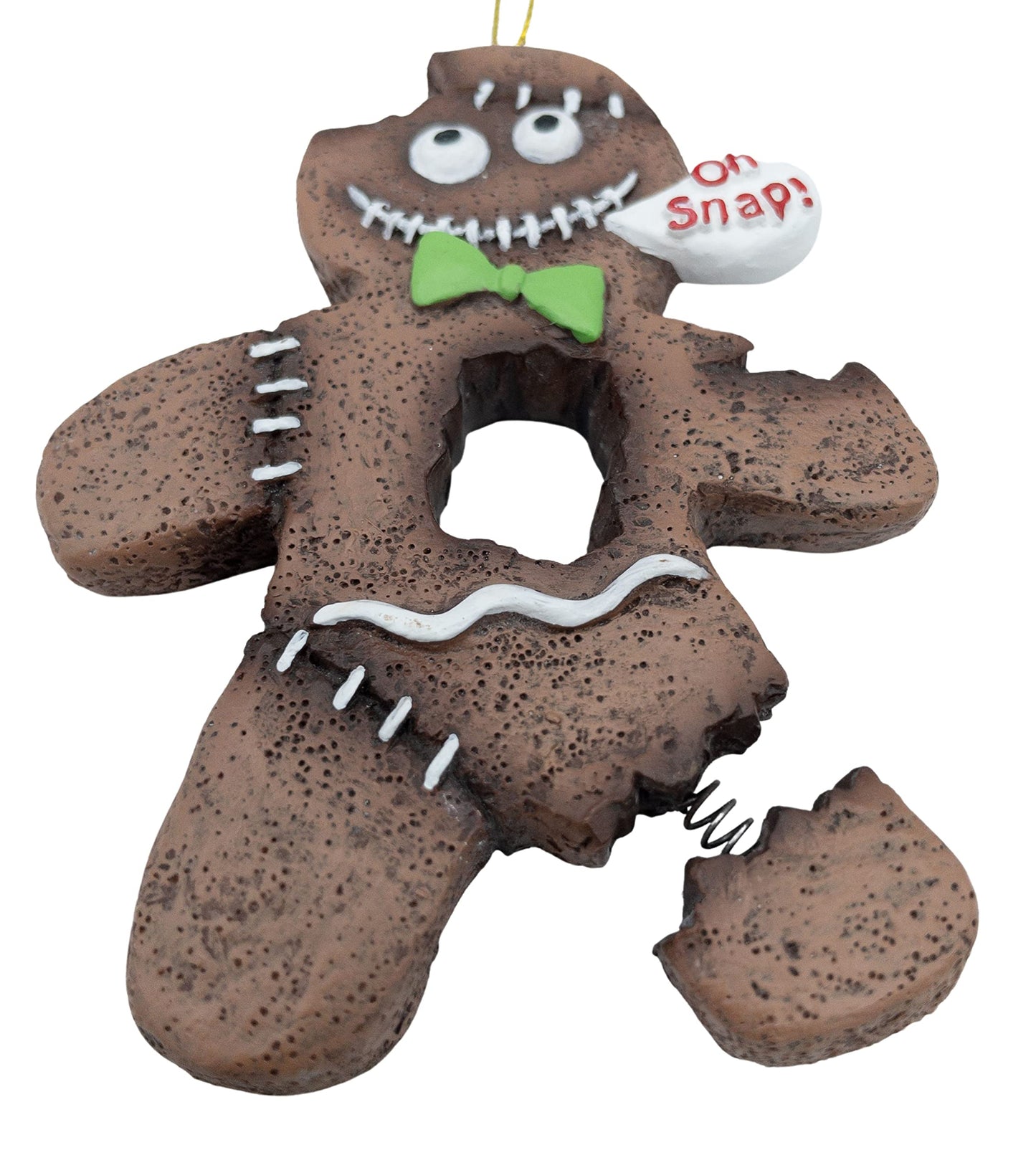 Gingerbread Man Zombie Monster Cookie Oh Snap! Broken Leg Ugly Halloween Christmas Tree Ornament
