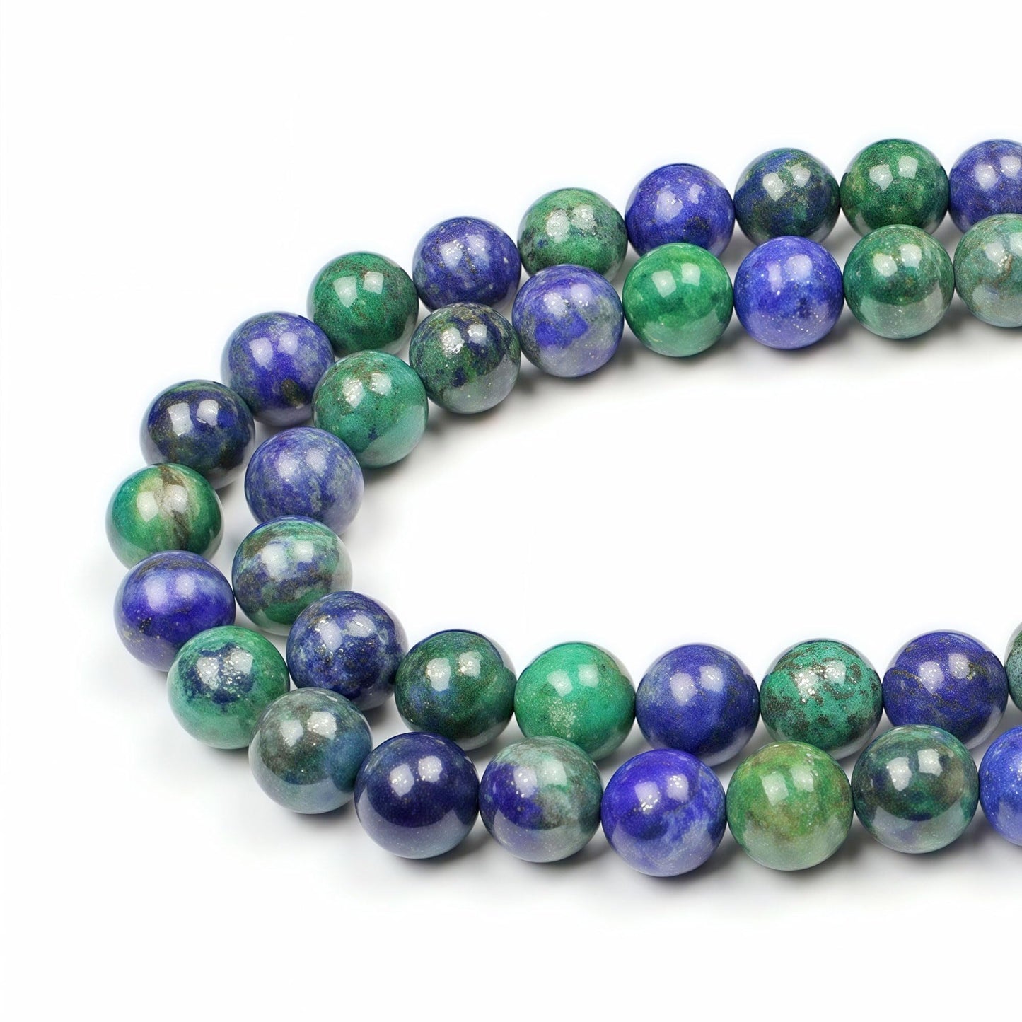 MJDCB 5A Natural Phoenix Lapis Lazuli Round Loose Beads for Jewelry Making DIY Bracelet Necklace 15'' (8mm)