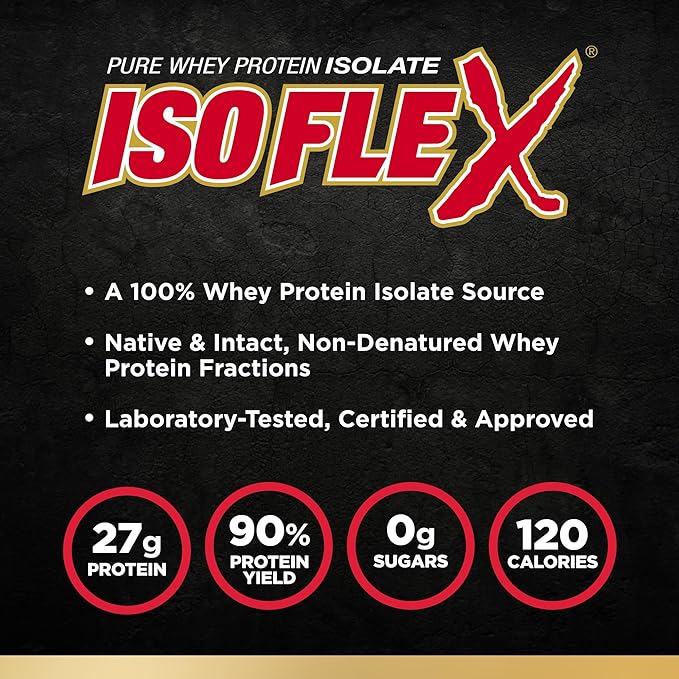 ALLMAX Nutrition ISOFLEX Whey Protein Isolate, Caramel Macchiato - 2 lb - 27 Grams of Protein Per Scoop - Zero Fat & Sugar - 99% Lactose Free - Gluten Free & Soy Free - Approximate 30 Servings