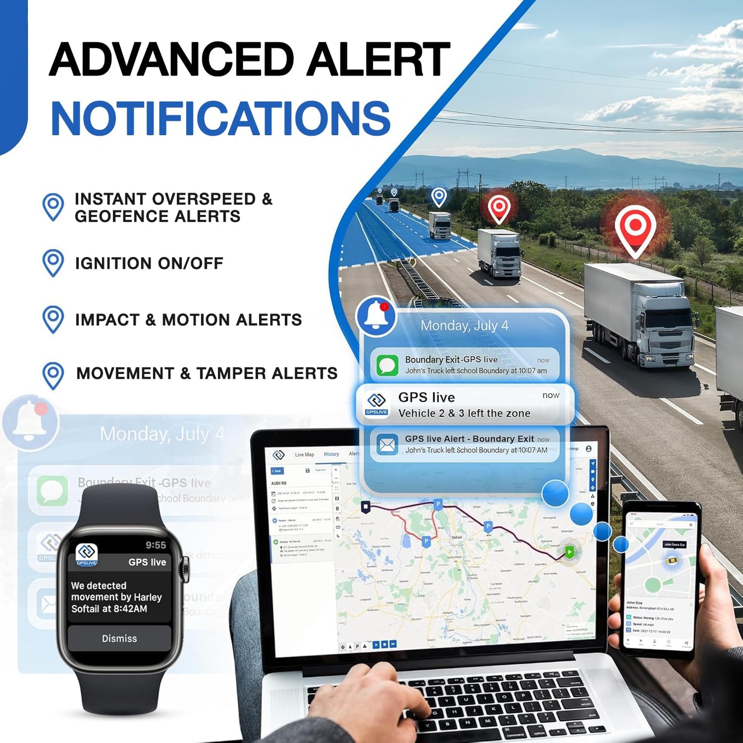 REWIRE SECURITY DB2-4G GPS Tracker for Vehicles – Real-Time Vehicle Tracking Device for Car, Van, Motorhome | Easy Battery Install | Live App Tracking | 4G Fleet Tracking | Low Cost Plan | Free Trial
