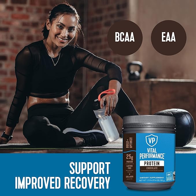 Vital Proteins Performance Powder, Collagen Peptides & Protein Isolate Powder, NSF Certified for Sport, Chocolate, 1.72lb