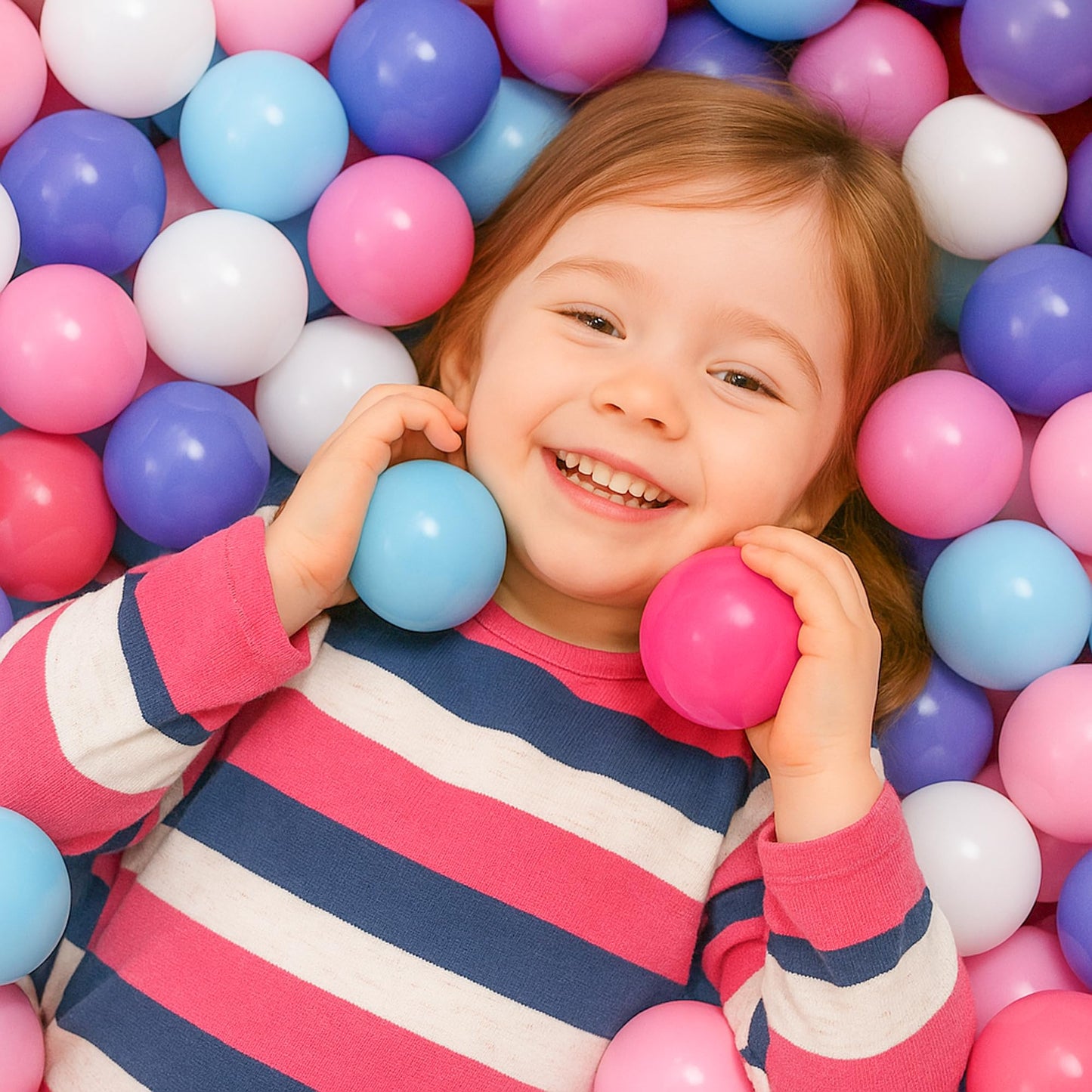 MW SPORTS Play Balls for Ball Pit, Plastic Crush Proof, Phthalate & BPA Free, Pastel Colors. (1000 Balls)