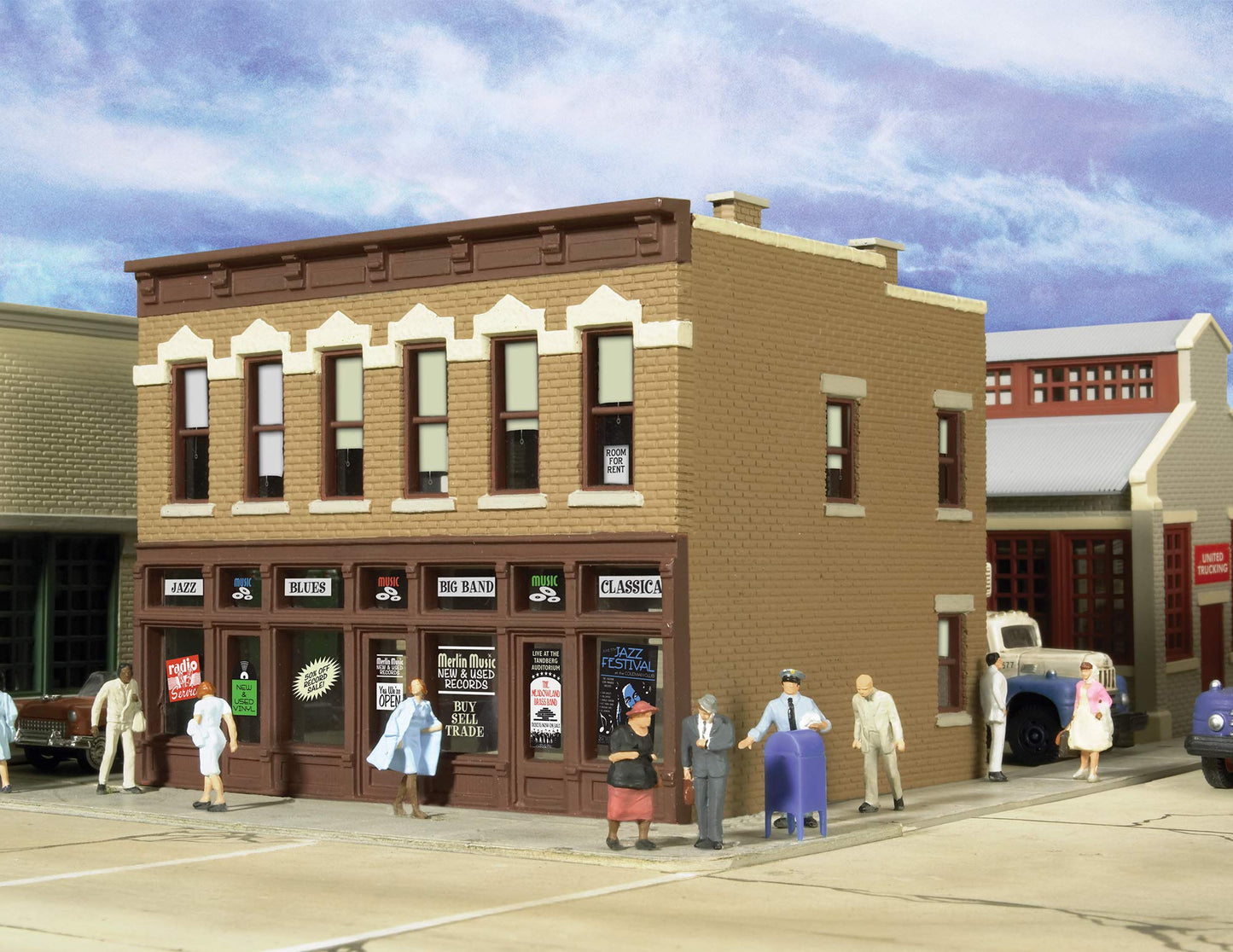 Walthers Trainline Gemini Building 931-806 HO Scale Model Railroad - Structure Assembled Model