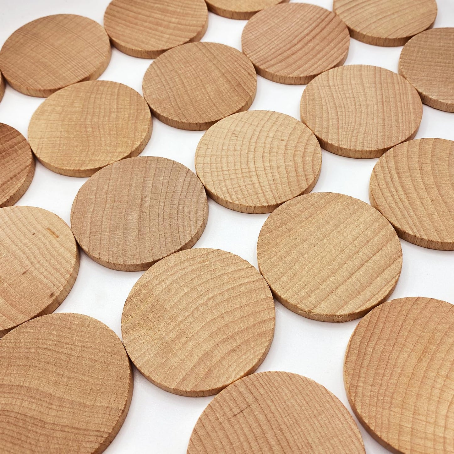 RMSPO 2inch Round Wood Coins,60 Pack Wood Circles Natural Wood Slices for Arts Supplies, Hand Crafts, DIY Projects