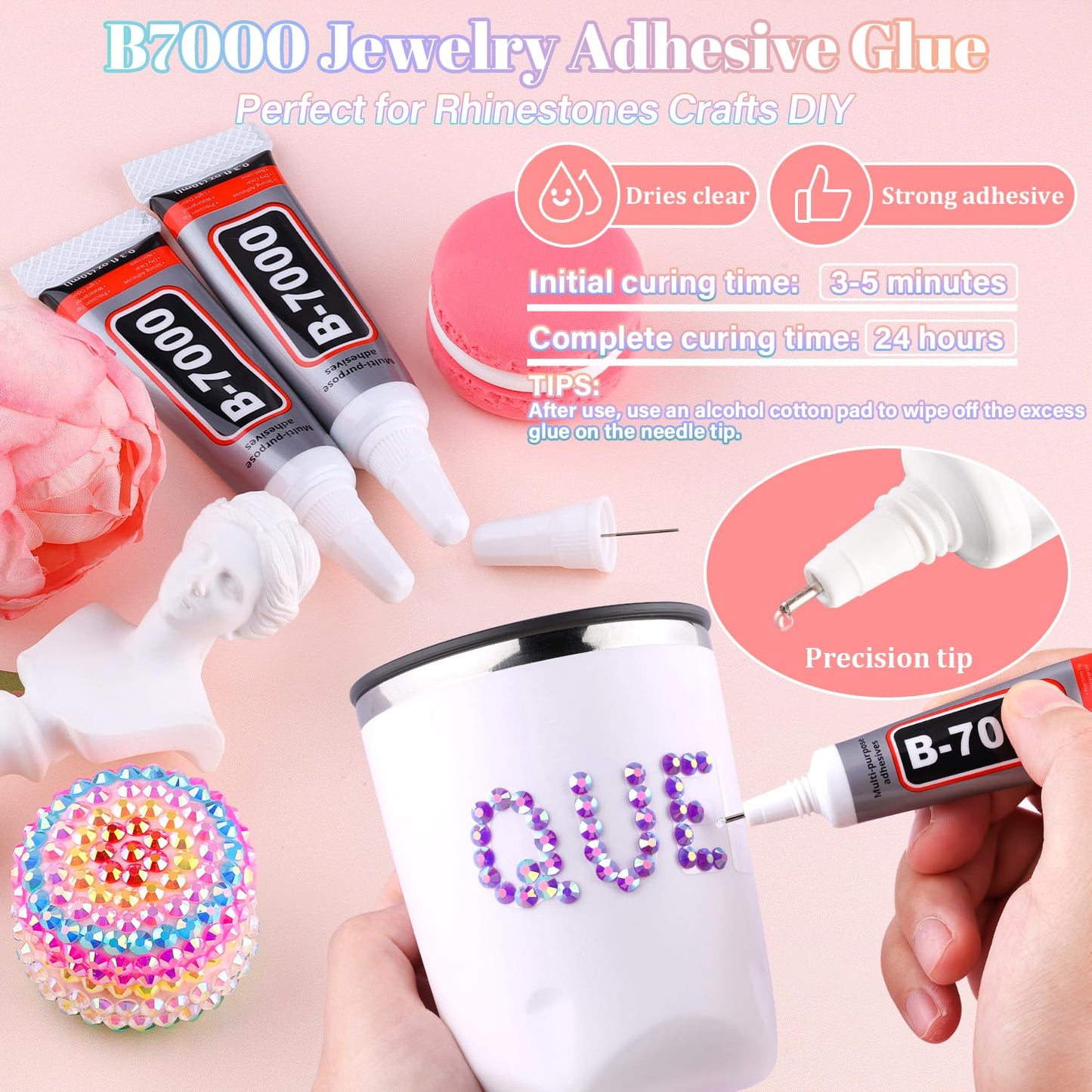 30000Pcs Resin Rhinestones for Bedazzling with 3Pcs B7000 Jewelry Glue, Dark Purple AB Flatback Gems Rhinestones for Crafting, Clothing Tumblers Mugs Shoes Fabric Decor Nail Art