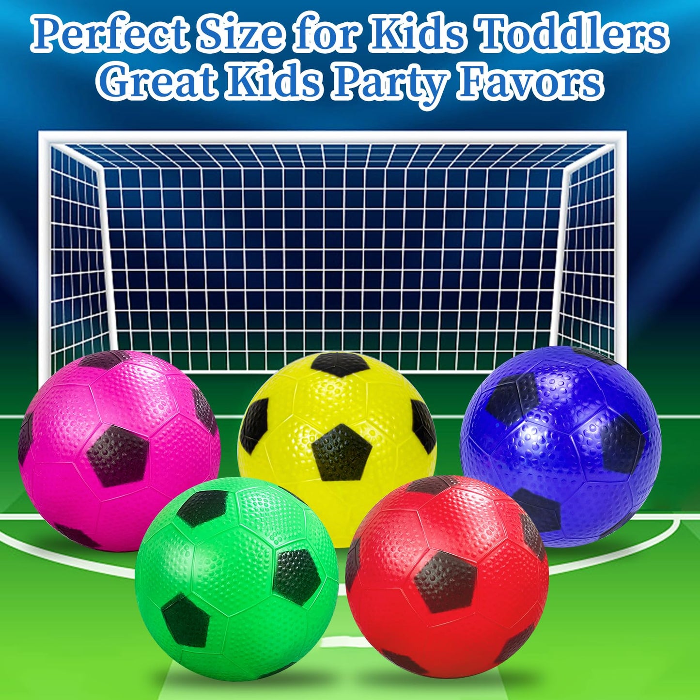 Ynanimery 12 Pack Mini Soccer Balls for Kids, 4'' Inflatable Mini Balls for Indoor Outdoor Games, Small Soccer Ball for Pool Beach Garden Sports Game Party Supplies