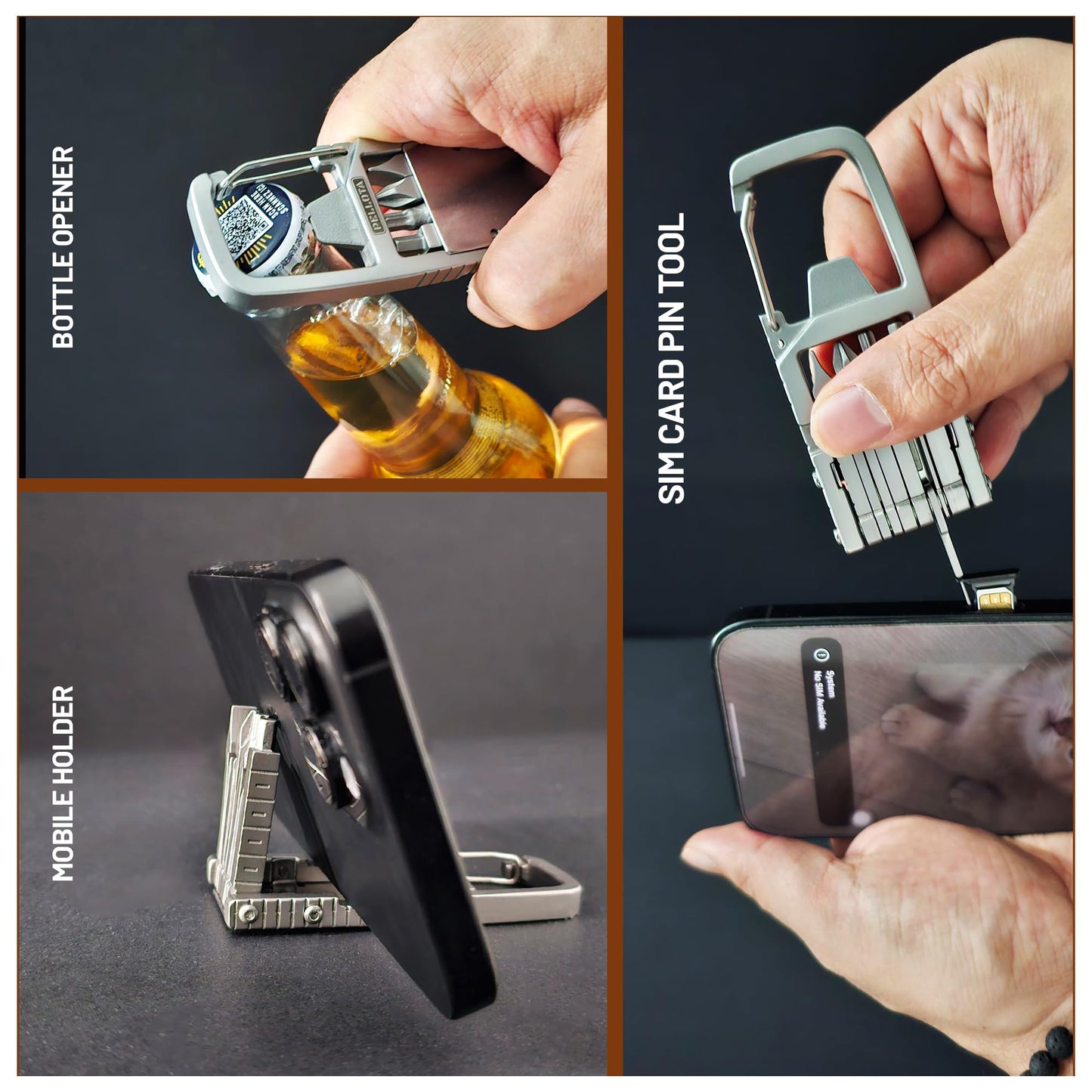 Pellota Multi Tool Prizes [17-in-2] for Adults - Multi Tool for Men, Multitool, Small Hammer, Small Tools, Hammer Multitool, Gifts for Men, Dad, Husband, Camping, Bottle opener, retrieve card pin