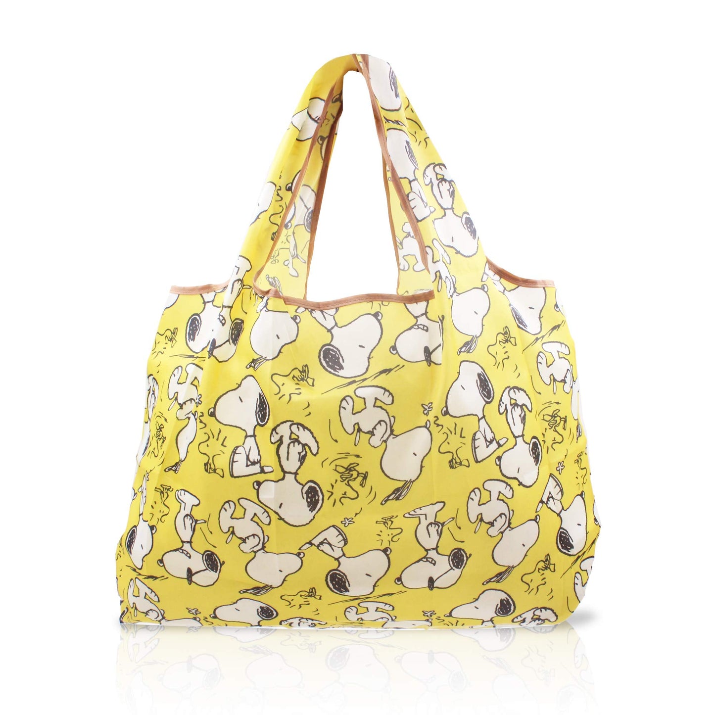 Finex 3 Pcs Set pattern Waterproof Foldable Washable Reusable Grocery Bags White Do Peanut