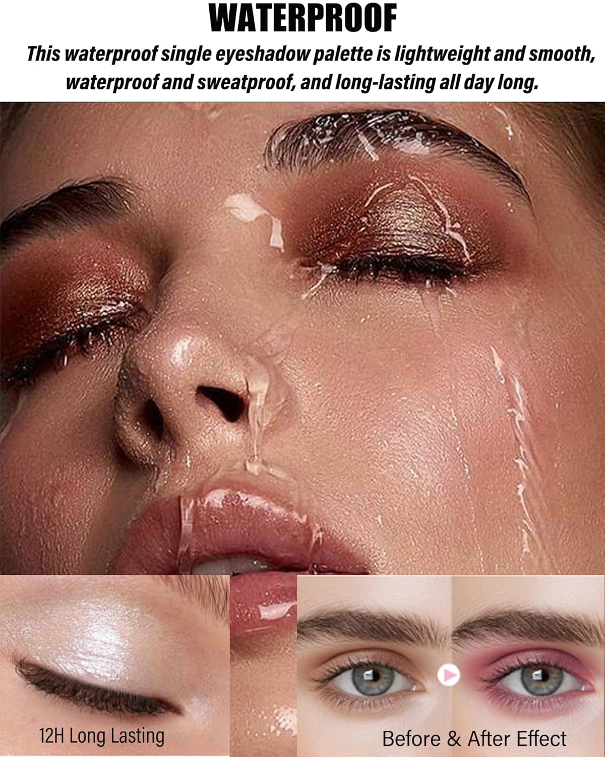Single Matte Eyeshadow, Mauve Taupe Matte Eye Shadow Powder Palette Makeup, High Pigment Waterproof Nude Multiuse Pressed Eye Shadows Powder with Smooth Lightweight,Blendable for Daily Eye Look-05