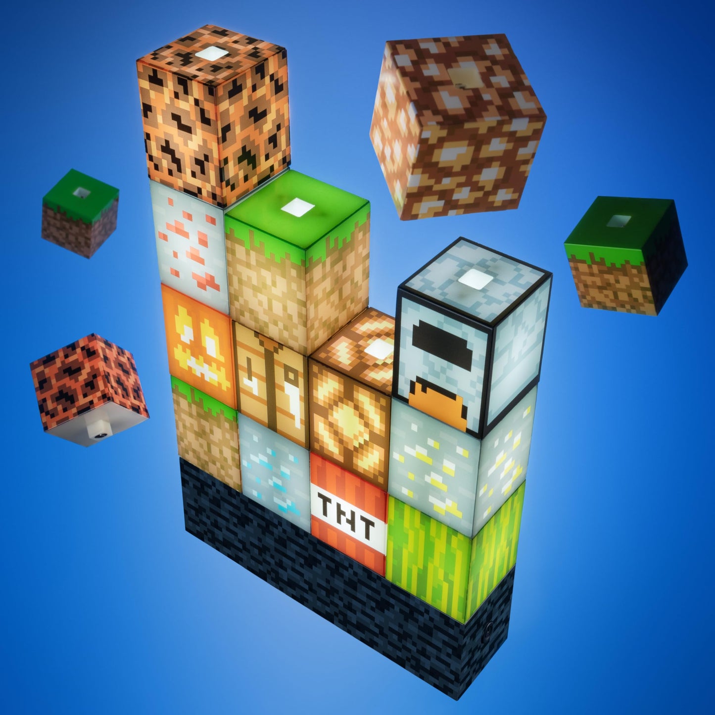 Paladone Minecraft Building Block Night Light – Officially Licensed LED Lamp for Boys’ Bedrooms, Gaming Decor & Gifts – Fun Minecraft Room Accessory